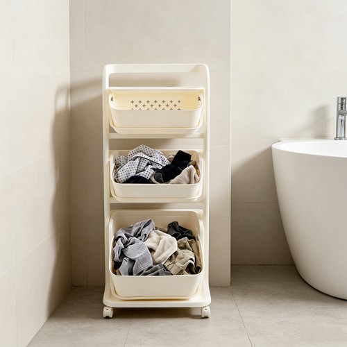 Rolling laundry hamper tier - rolling,